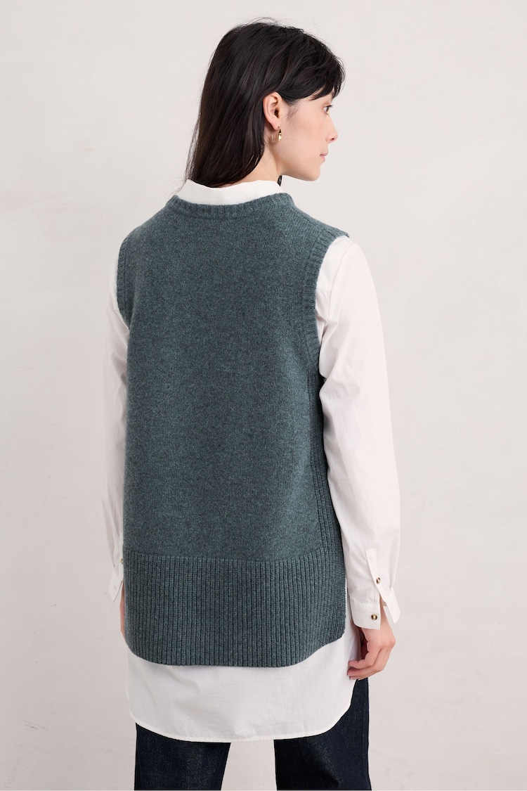 Seasalt Cornwall Grey Coupling Knitted Vest - Image 1 of 2