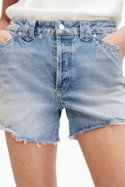 AllSaints Blue Idaho Western Shorts - Image 4 of 6