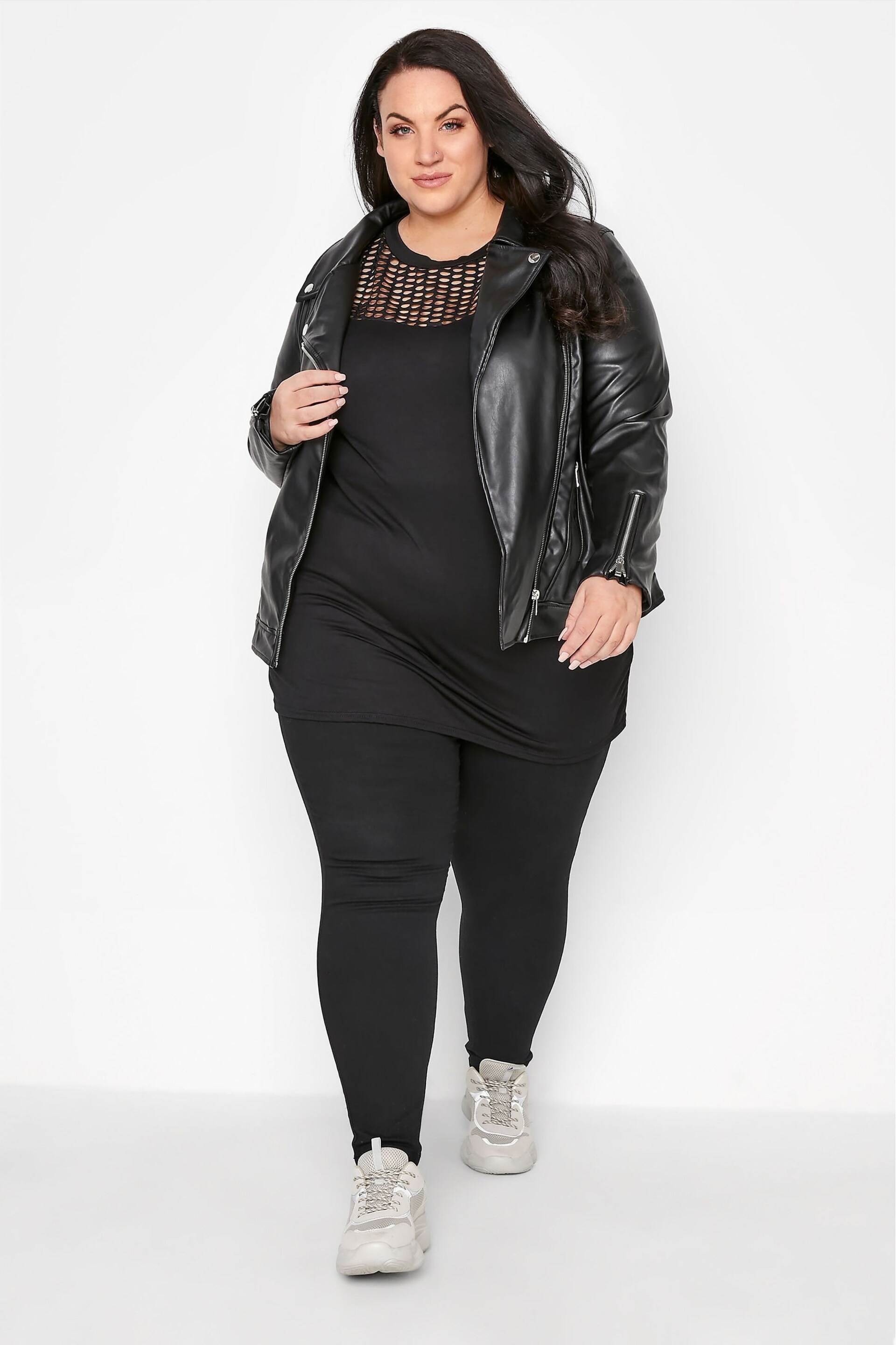 Yours Curve Black Stretch Pull On Jenny Jeggings - Image 4 of 5