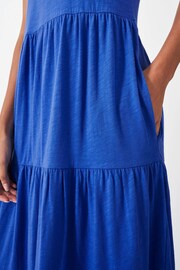 Crew Clothing Short Sleeve Tiered Cotton Jersey Dress - Image 4 of 5