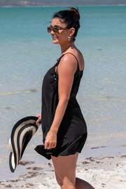 Pour Moi Black LENZING™ ECOVERO™ Viscose Swing Beach Dress - Image 2 of 4