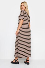 Yours Curve Brown Ribbed Swing Maxi Dress - Image 3 of 4
