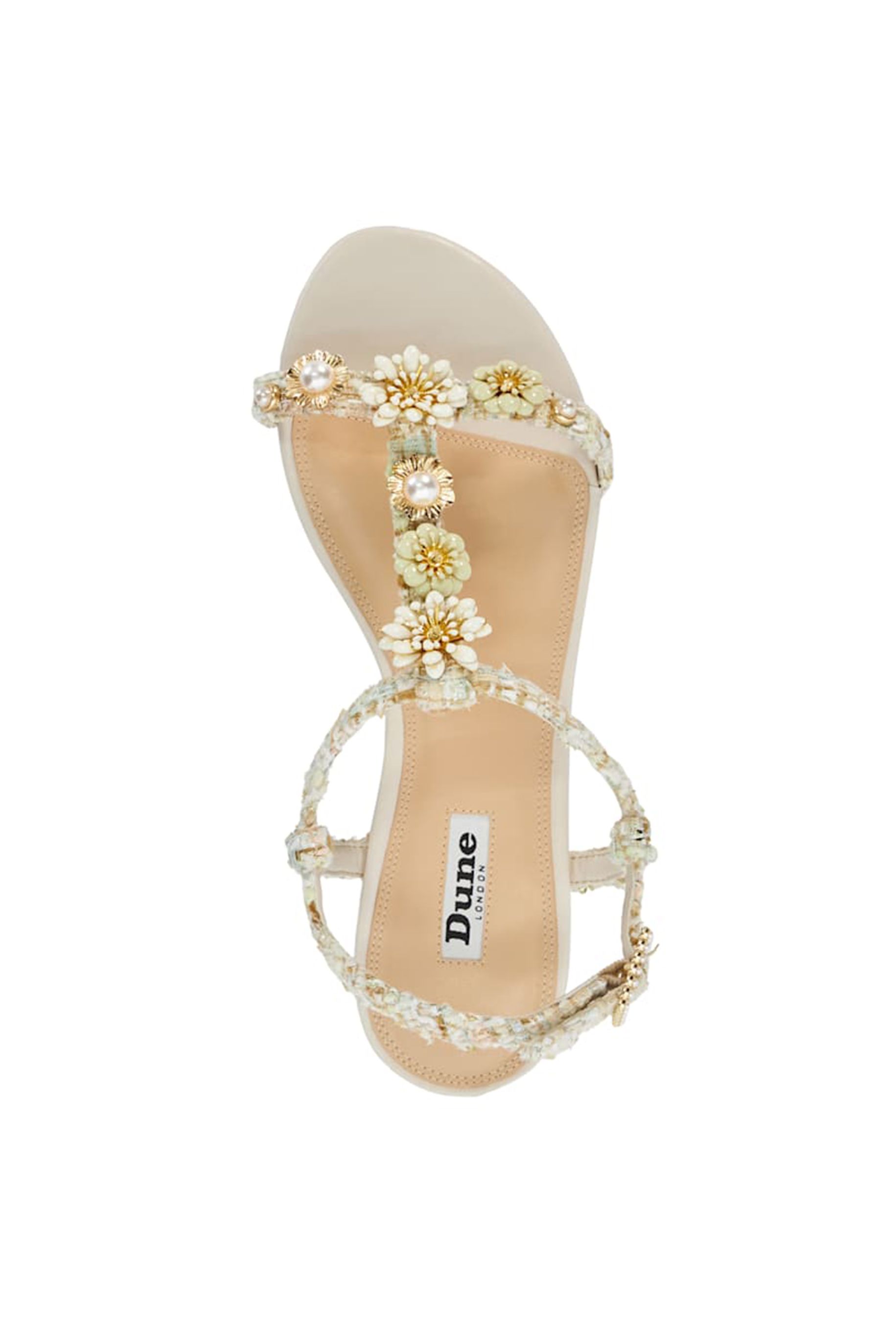 Dune cream sandals clearance