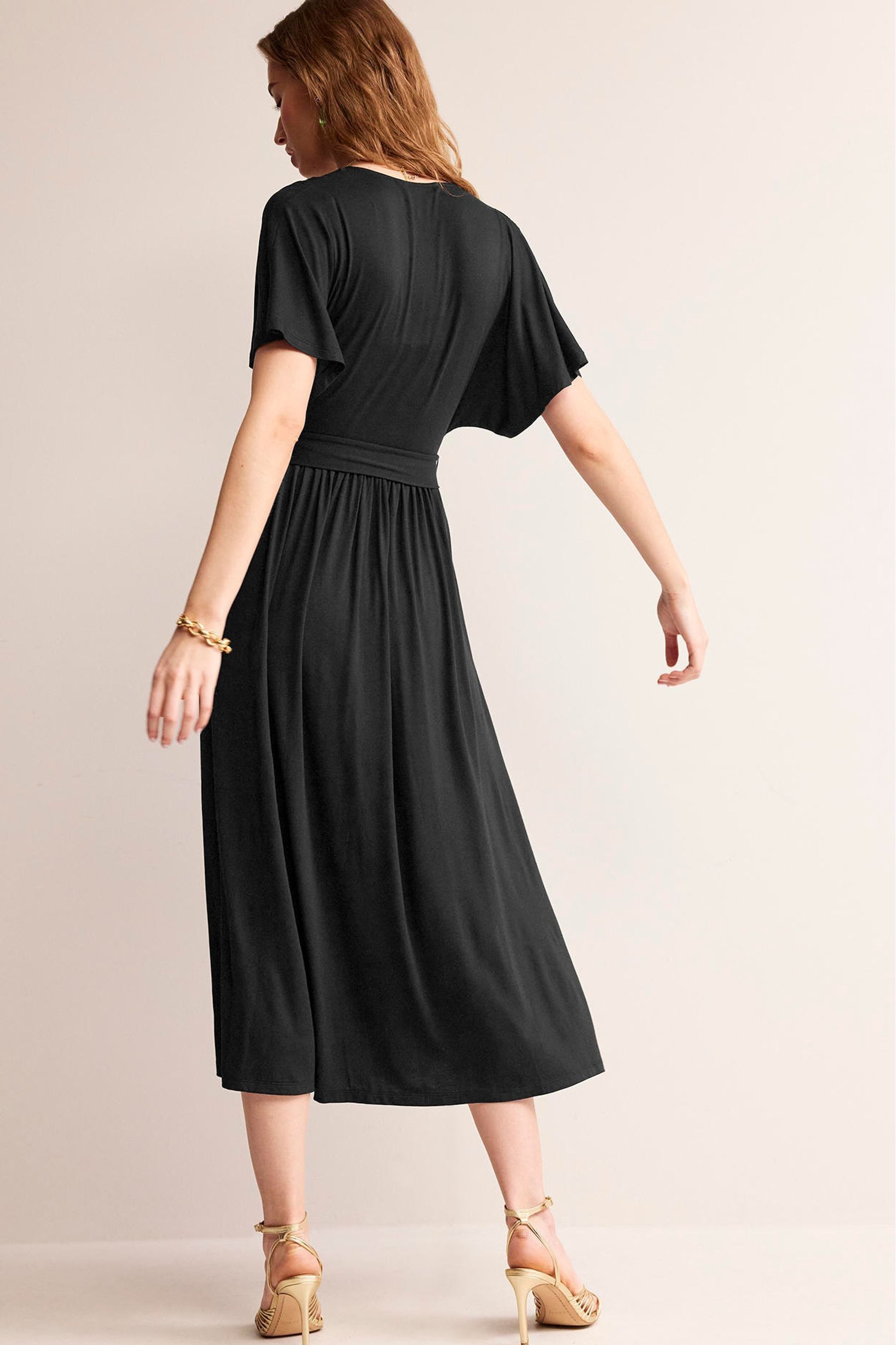 Boden black wrap dress shop