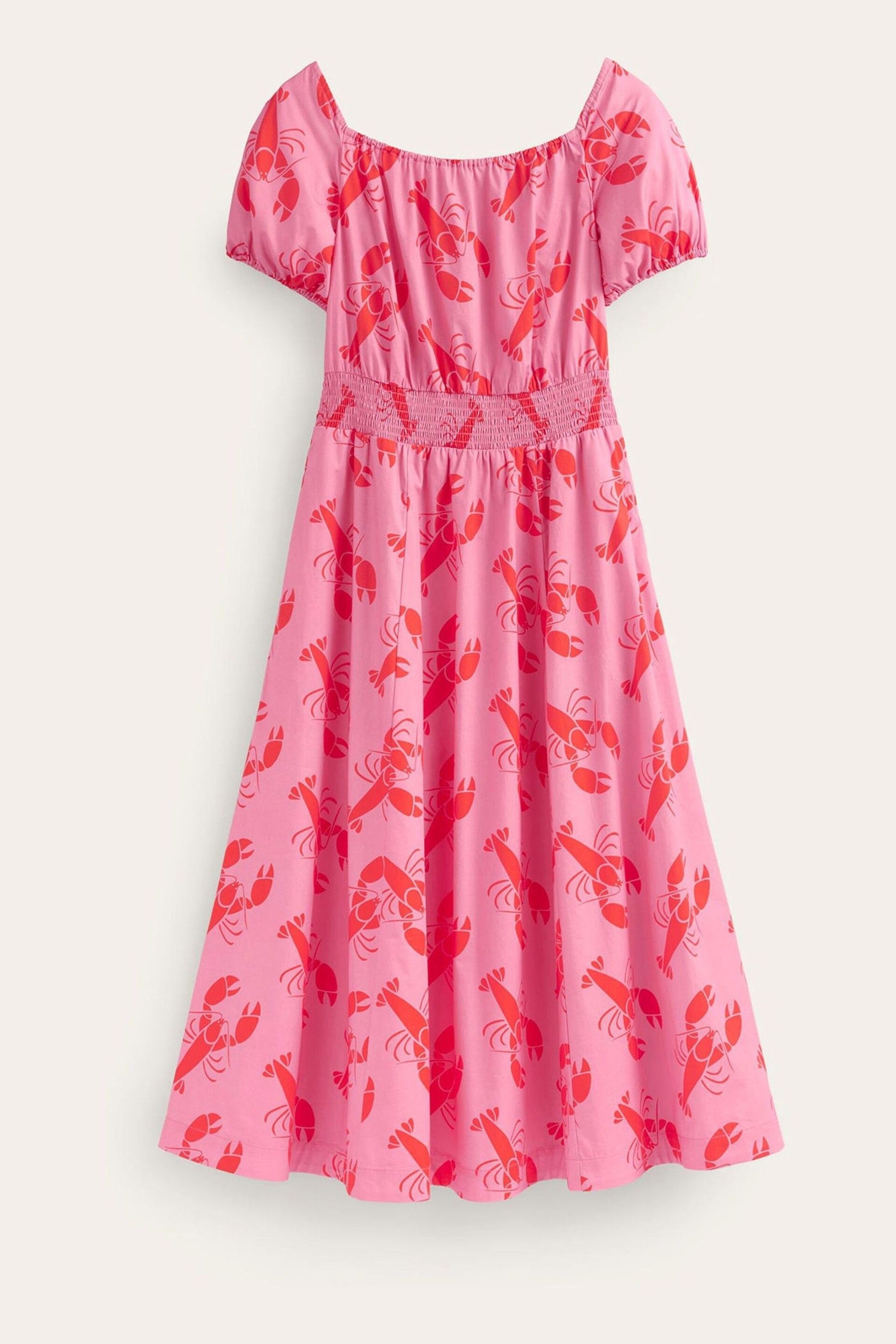 Boden Pink Petite Amber Cotton Midi Dress - Image 5 of 5