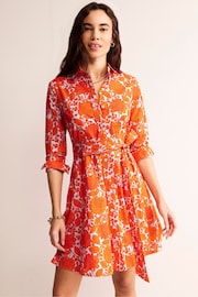 Boden Orange Amy Cotton Short Shirt Dress - Image 1 of 6