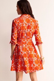 Boden Orange Amy Cotton Short Shirt Dress - Image 2 of 6