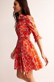 Boden Orange Amy Cotton Short Shirt Dress - Image 4 of 6