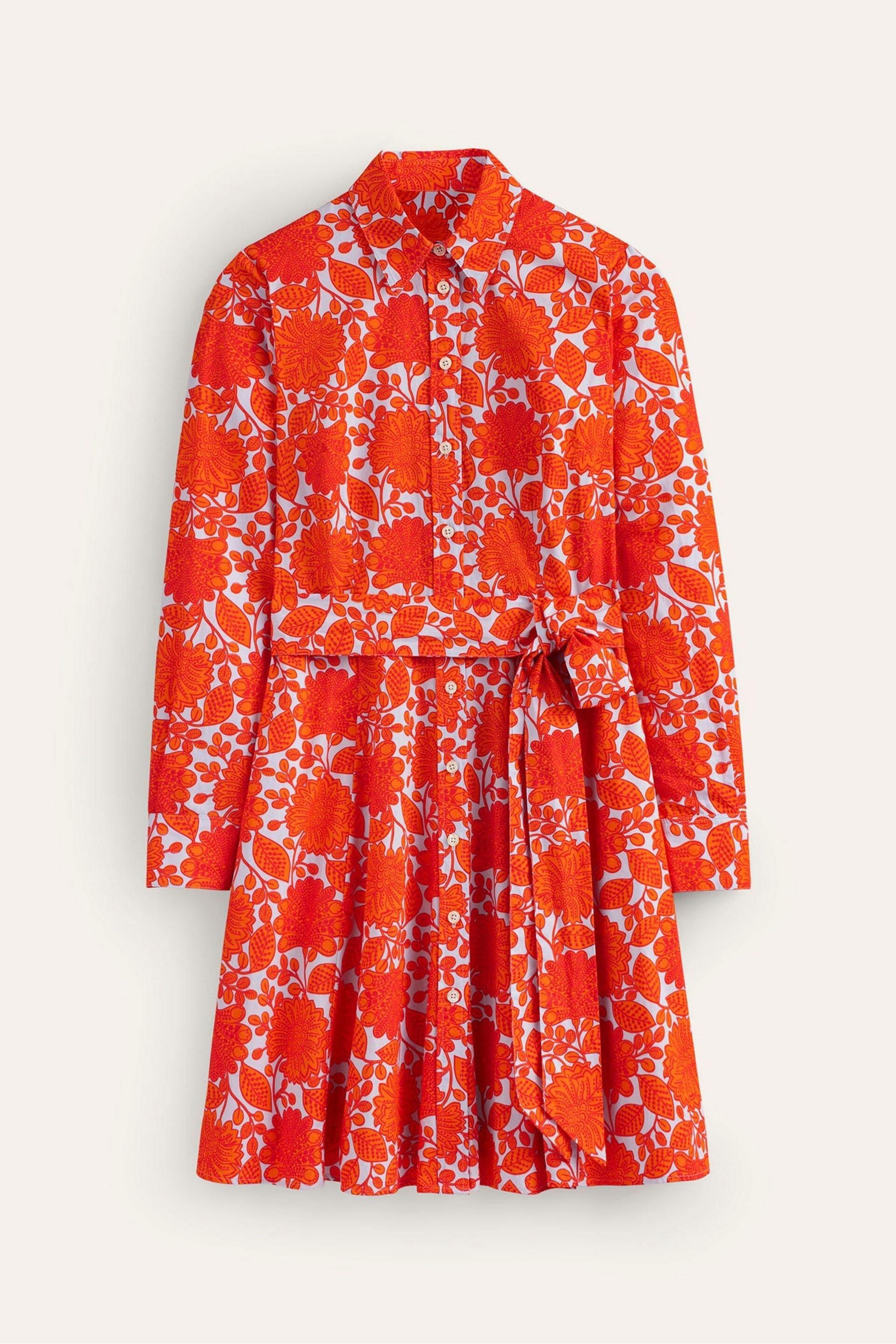 Boden Orange Amy Cotton Short Shirt Dress - Image 6 of 6