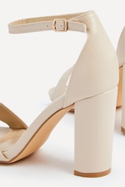 Linzi Nude Nelly Faux Suede Barely There Block Heeled Sandals - Image 5 of 5