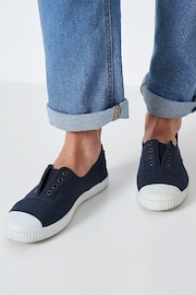 Crew Clothing Laceless Canvas Trainers - Image 1 of 4