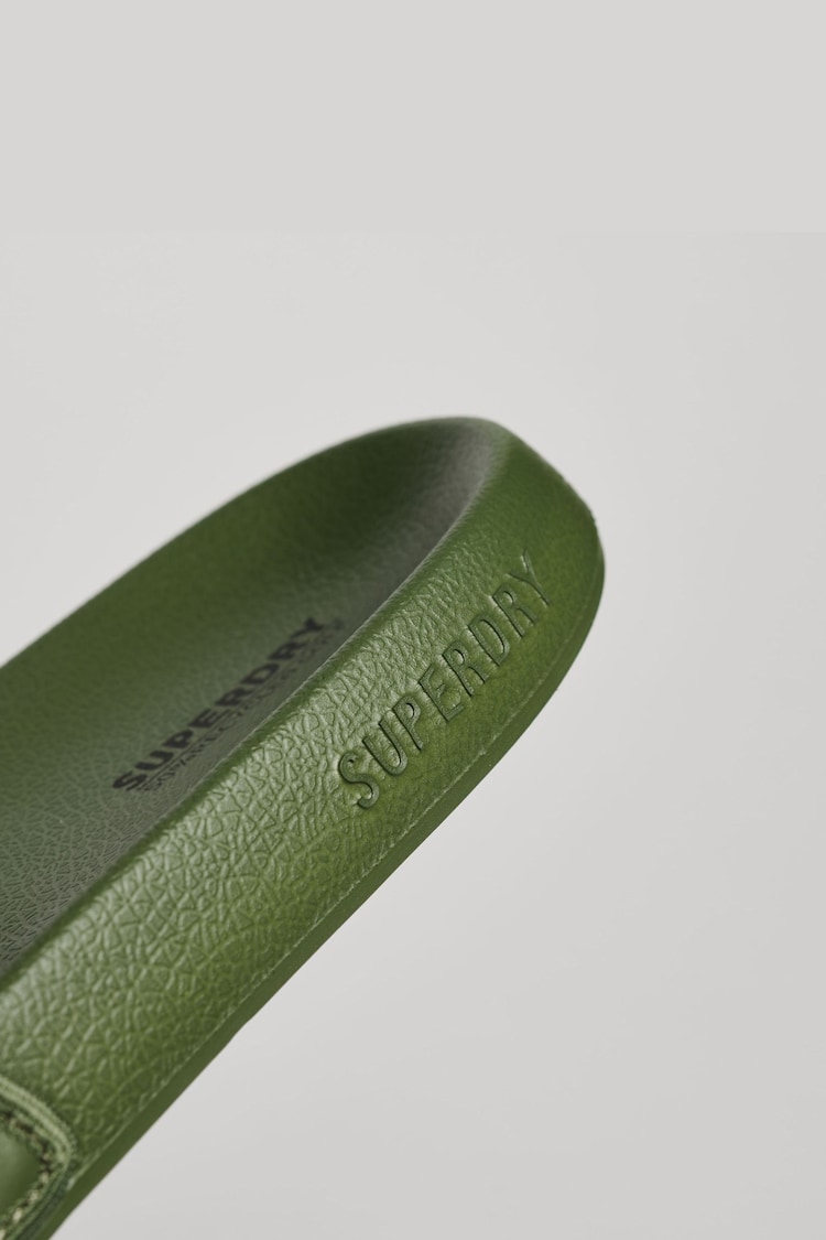 Superdry Green Tarp Vegan Pool Sliders - Image 5 of 5