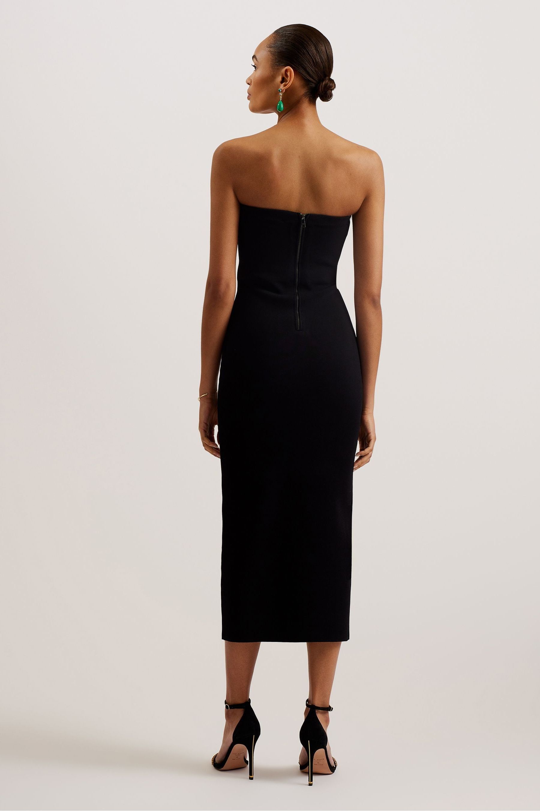 Buy Ted Baker Black Knitted Strapless Jesssi Bodycon Midi Dress from Next Luxembourg