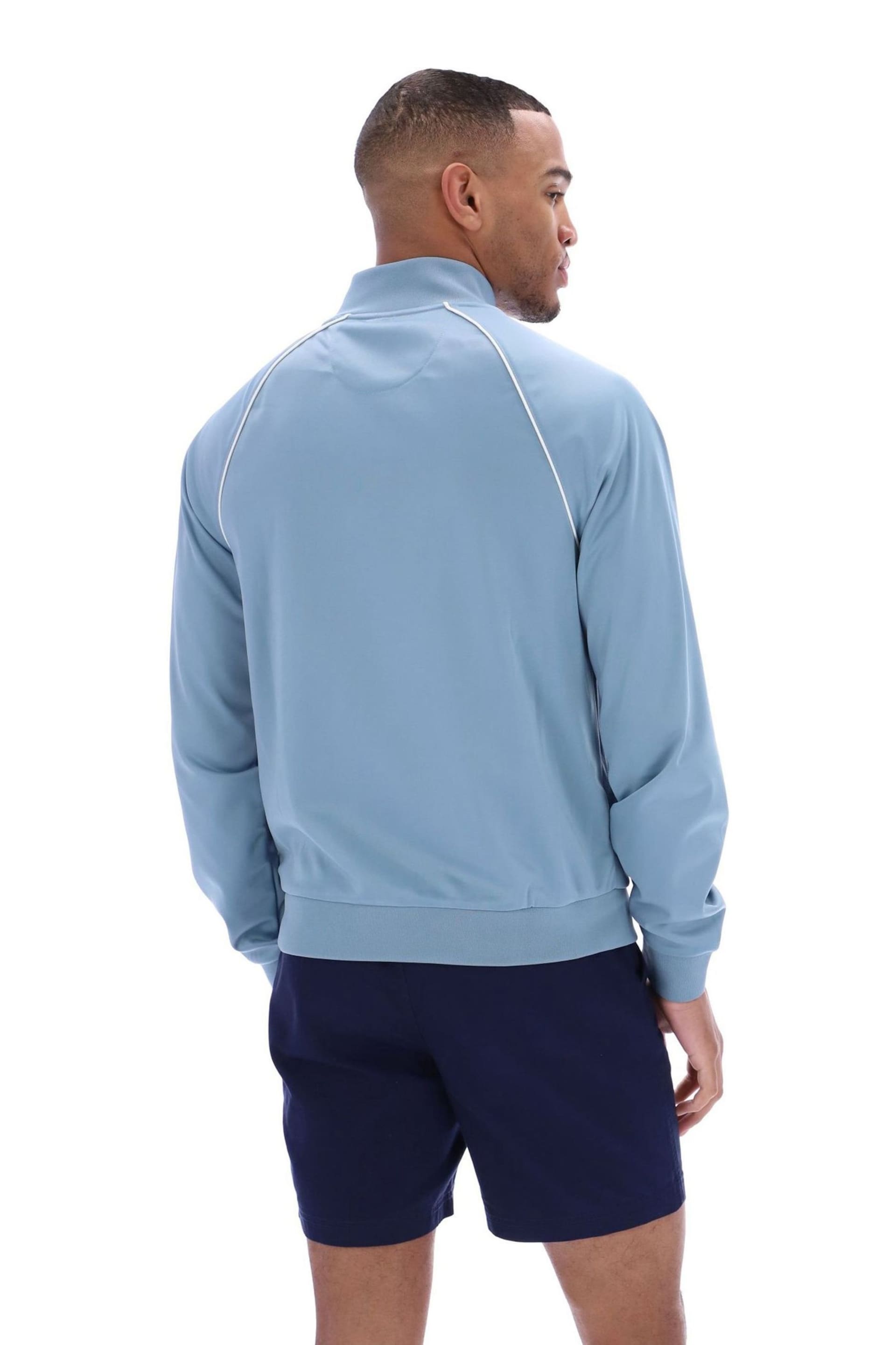 Fila Blue Tristan Track Top With Piping Detail - Image 4 of 4