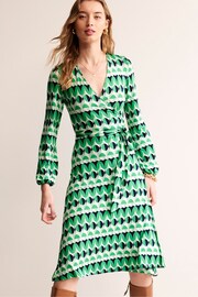 Boden Green Joanna Jersey Midi Wrap Dress - Image 1 of 6