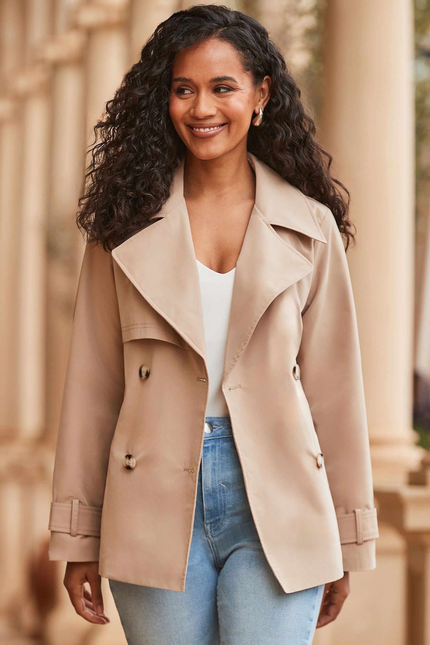 Buy Sosandar Natural Trench Coat With Pockets from Next Hong Kong
