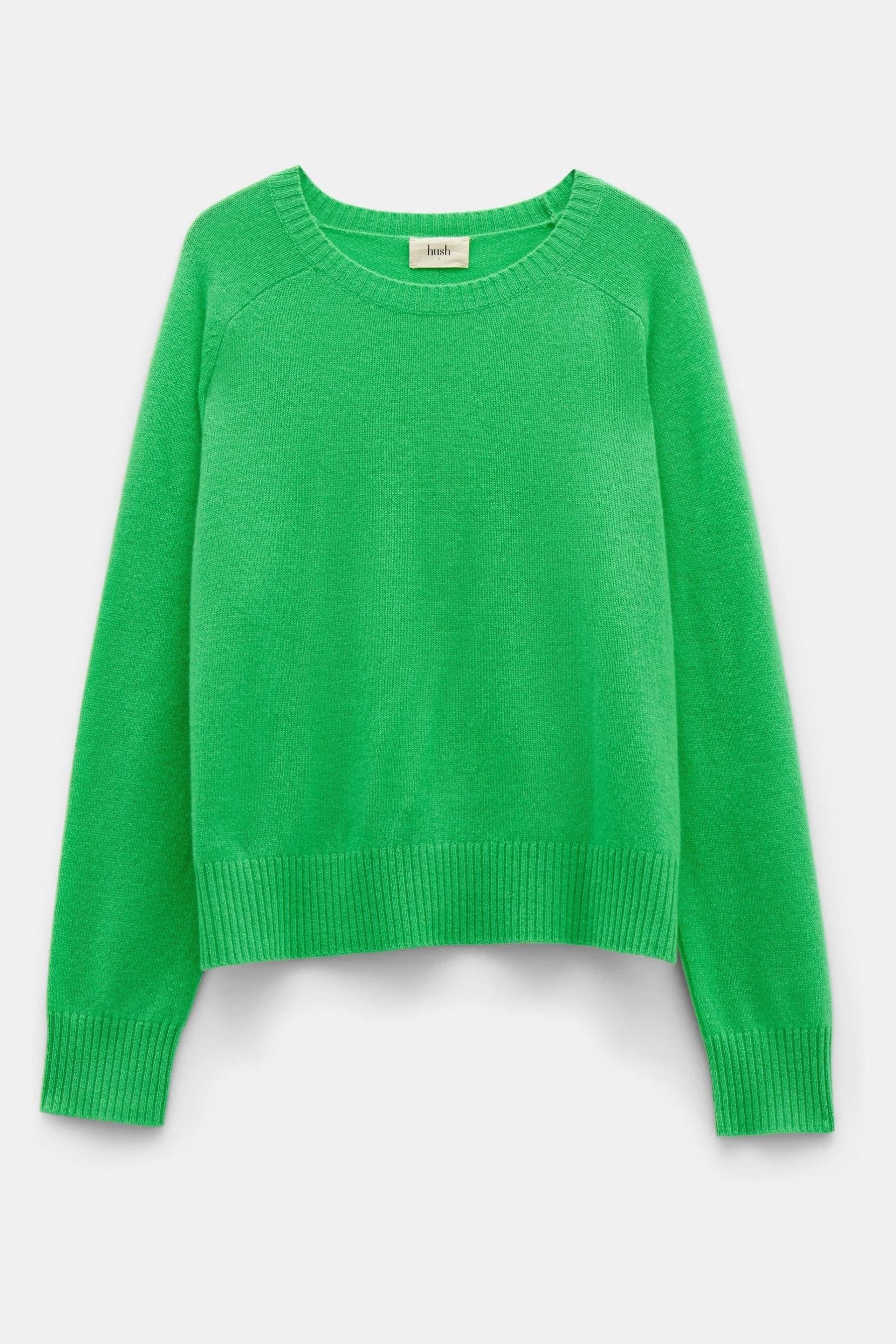 Buy Hush Green Charlie Saddle Shoulder Cashmere Jumper from Next Canada