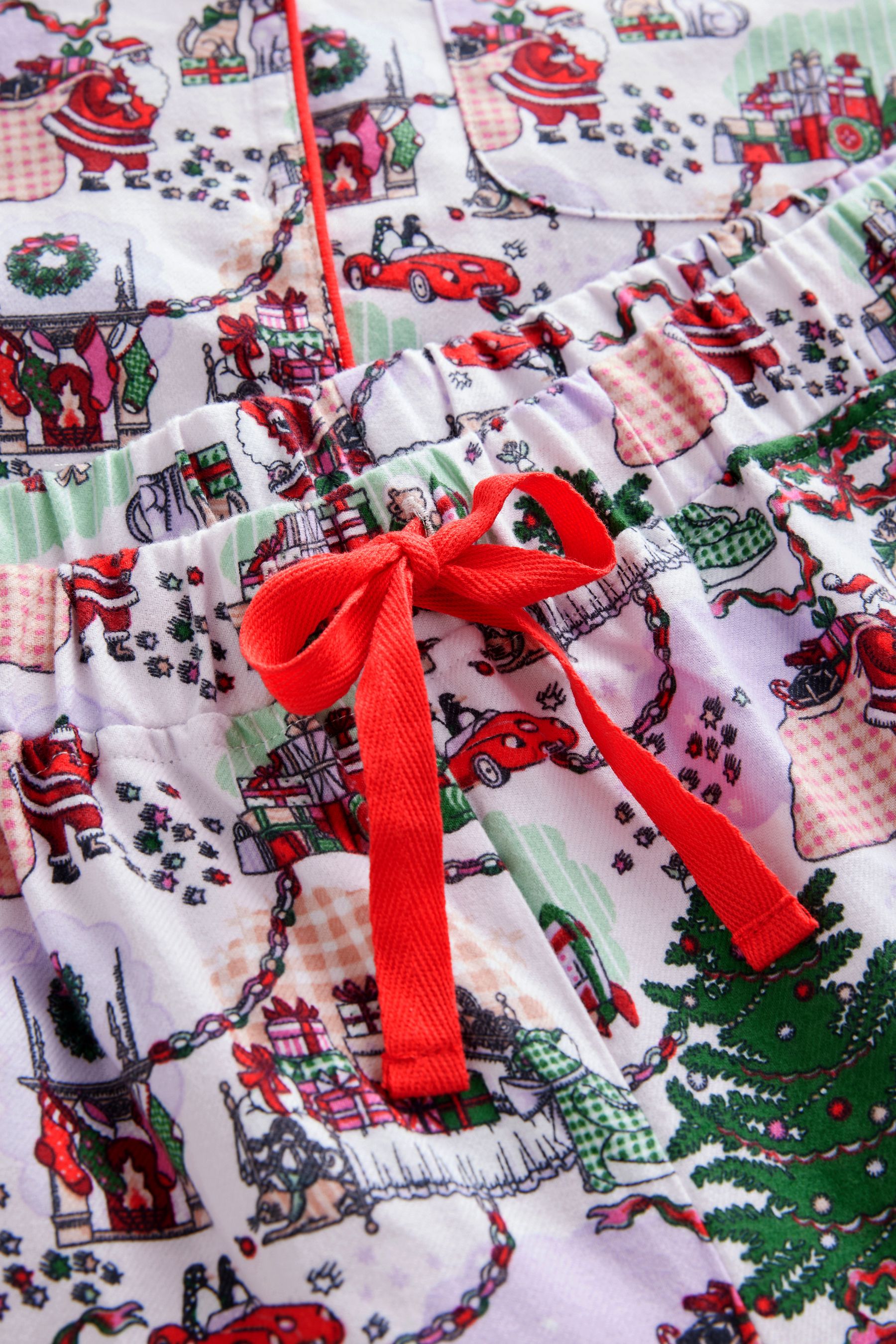 Buy Cath Kidston Green Christmas House Button Through 100 Cotton Pyjamas from the Next UK online shop