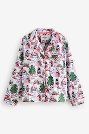 Cath Kidston Green Christmas House Button Through 100% Cotton Pyjamas - Image 8 of 11