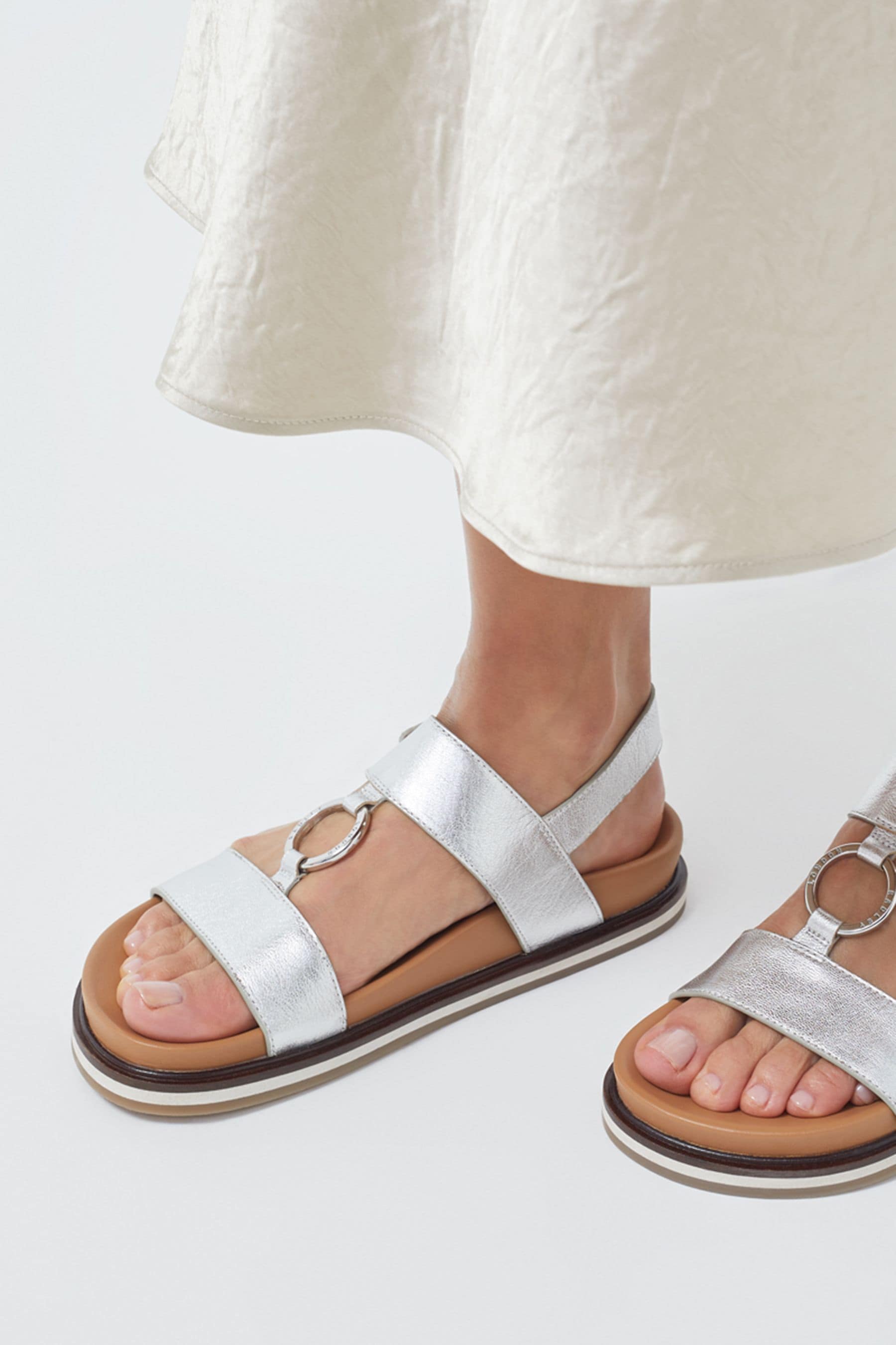 Buy Radley London Silver Bury Walk 2.0 Luxe Footbed Sandals from the Next UK online shop