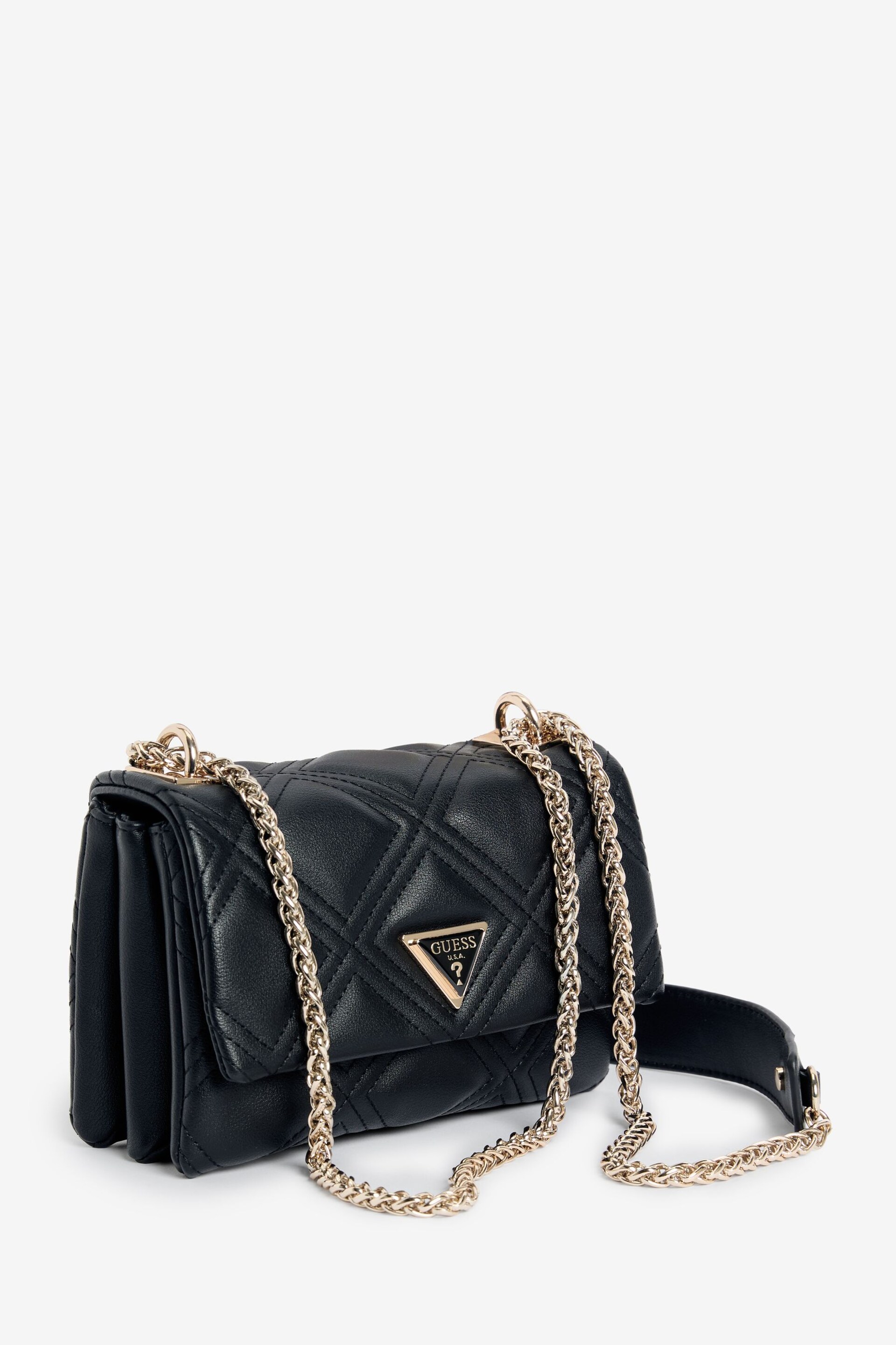 GUESS Black Deesa Quilted Convertible Cross-Body Flap Bag - Image 1 of 5
