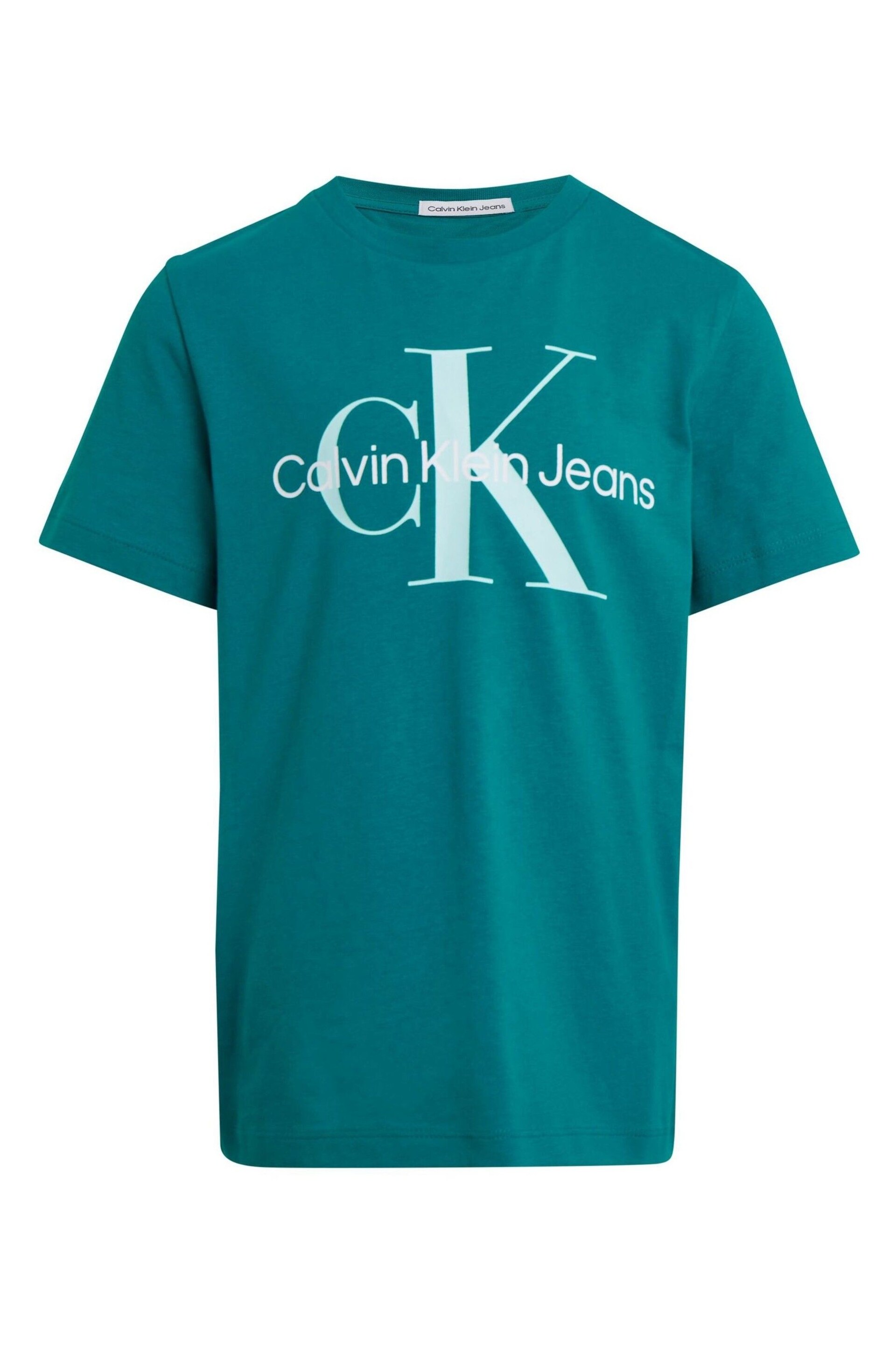 Calvin Klein Green Monogram T-Shirt - Image 2 of 2