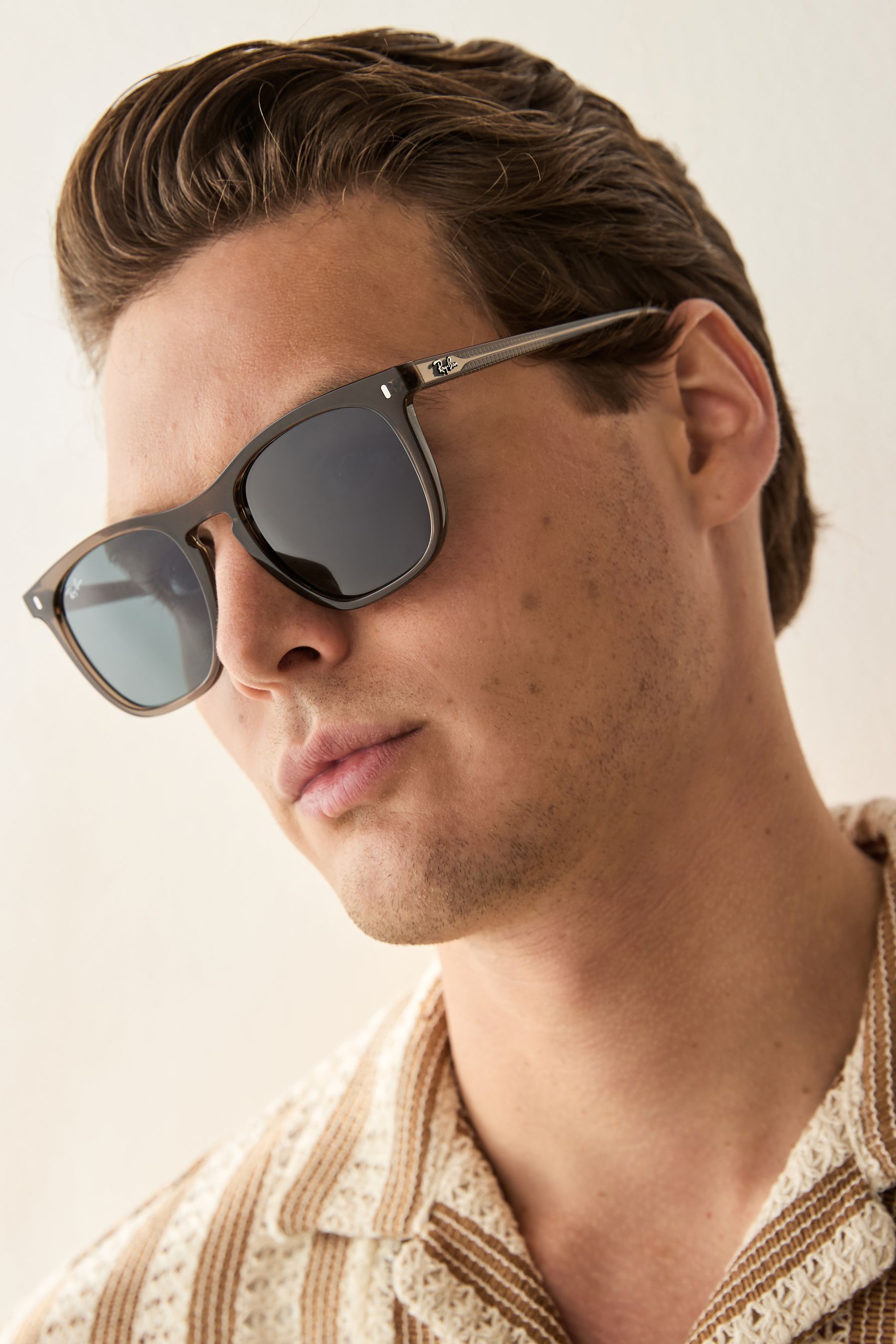 Ray Ban Rb2210 Square Brown Sunglasses