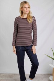 Weird Fish Purple Mila Long Sleeve Ribbed Outfitter T-Shirt - Image 3 of 5