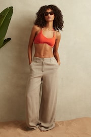 Reiss Orange Lucy Textured Underwired Bikini Top - Image 4 of 5