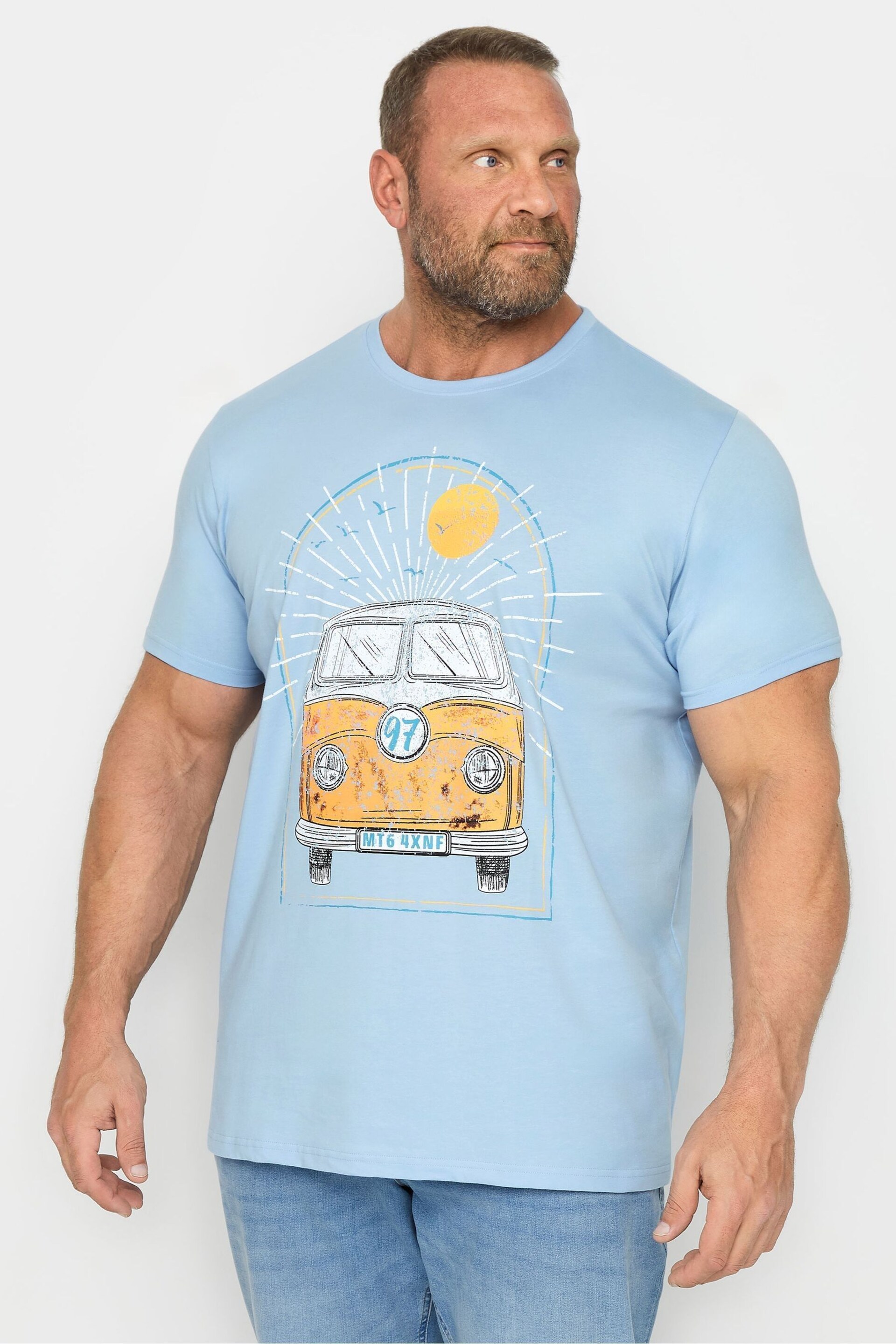 BadRhino Big & Tall Blue Camper T-Shirt - Image 1 of 3