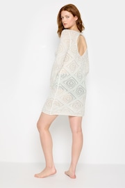 Long Tall Sally Cream LTS Tall Black Crochet Mini Beach Dress - Image 2 of 5