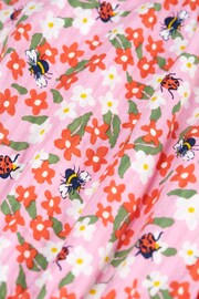 Frugi Pink Floral Crinkle Jersey Short Playsuit - Image 5 of 5