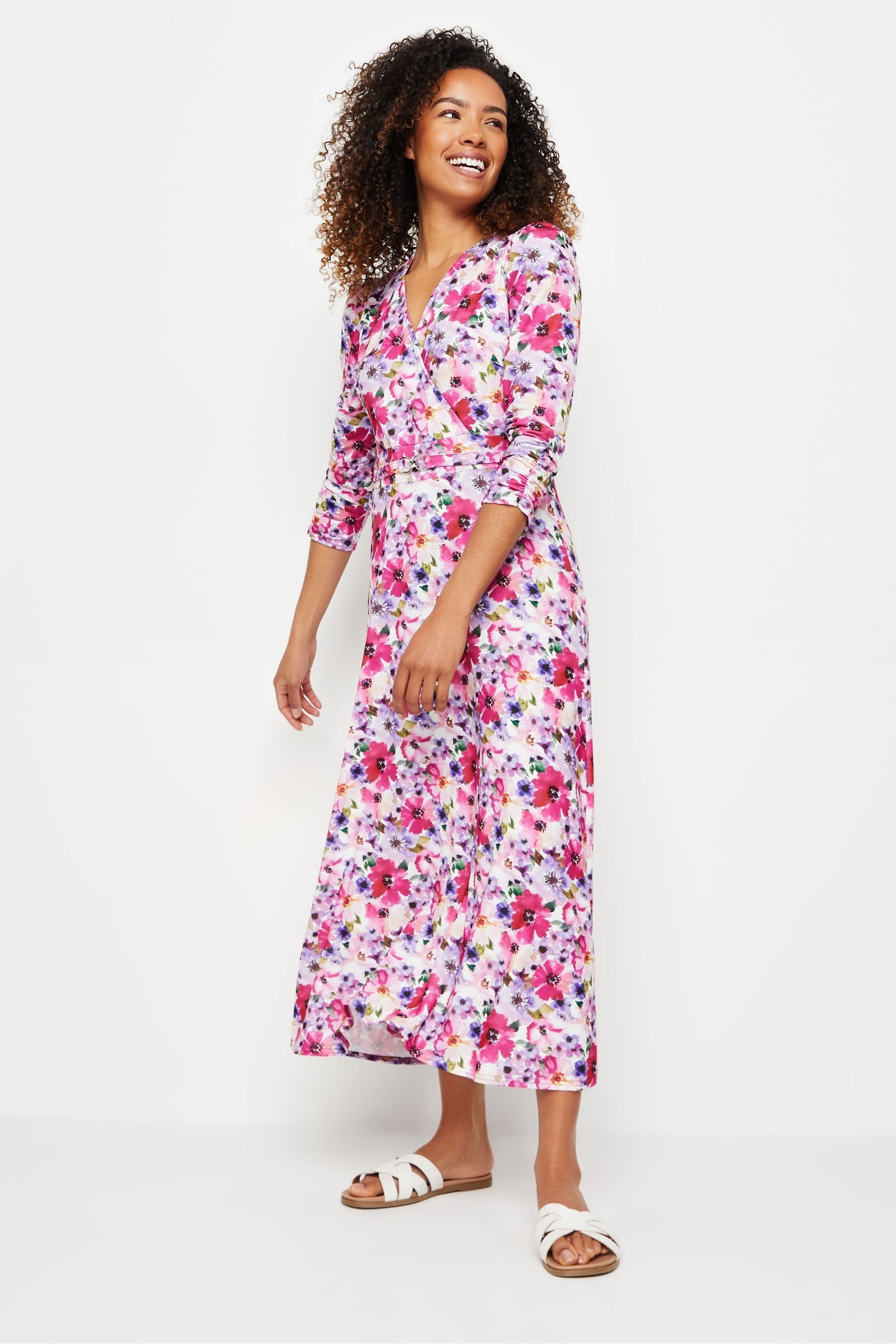 Buy M Co White Watercolour Buckle Dress from the Next UK online shop