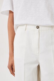 Hush Natural Emily Cotton Wide Leg Trousers - Image 4 of 5