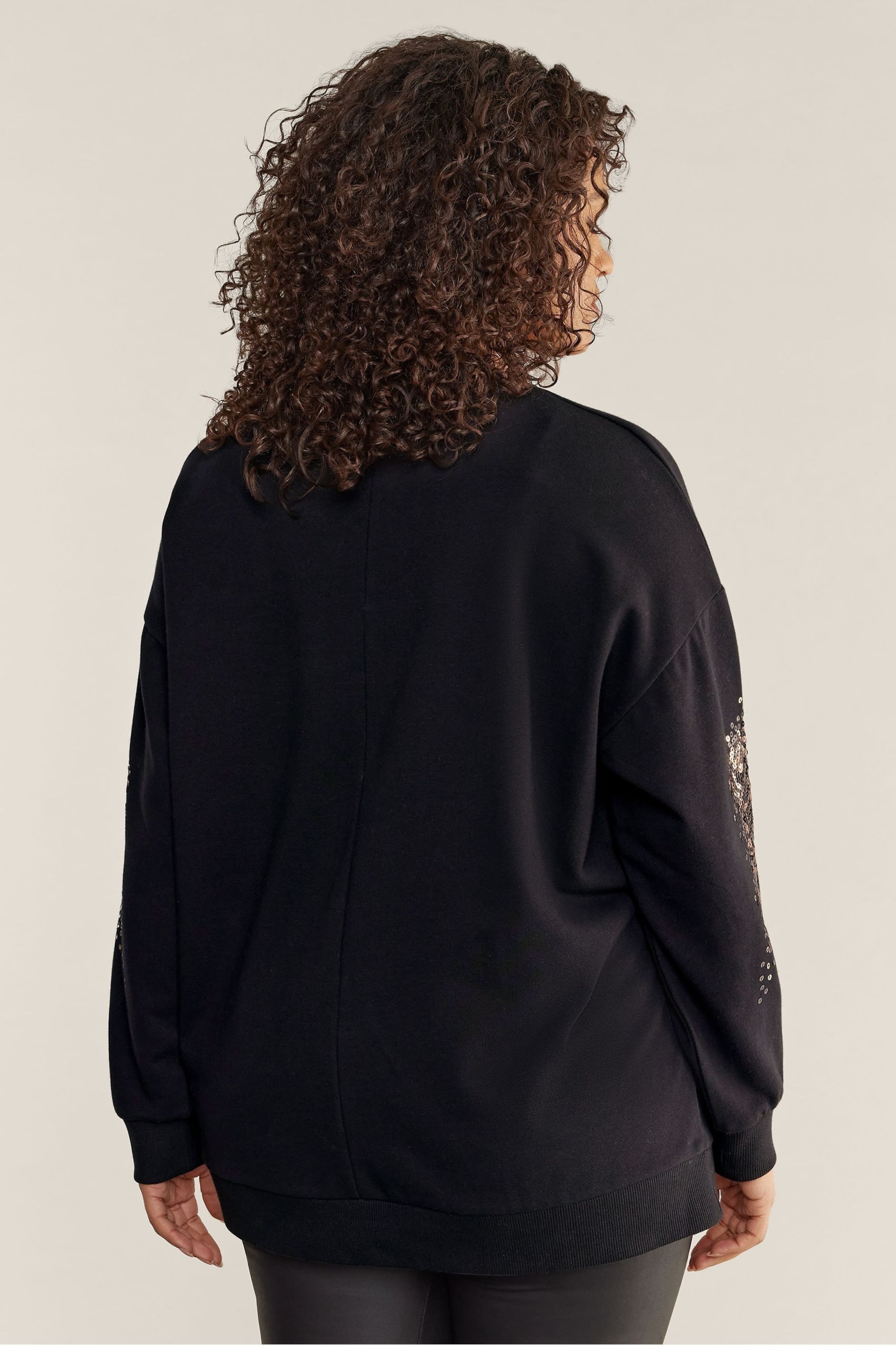 Evans Sequin Black Sweatshirt - Image 3 of 4