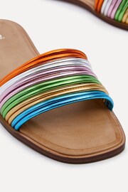 Linzi Green Utopia Multi Coloured Strappy Flat Sandals - Image 5 of 5