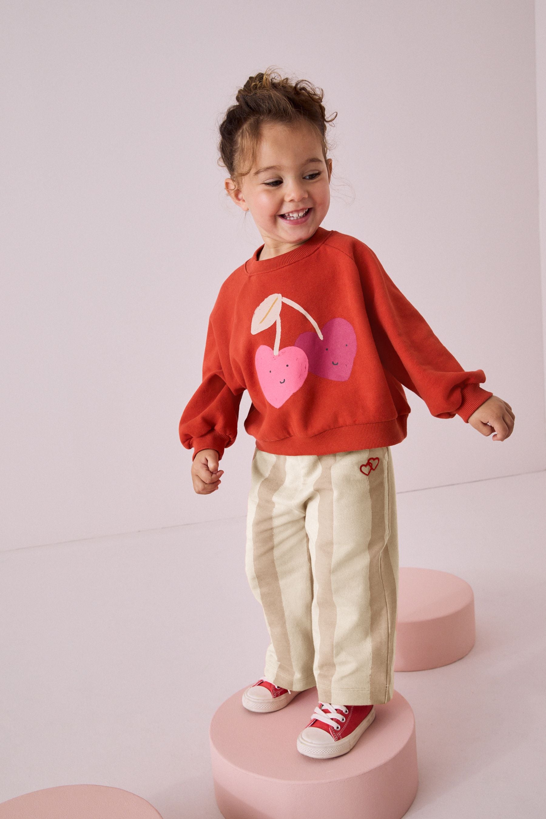 Buy Red Printed Sweatshirt and Wide Leg Set 3mths 7yrs from the Next UK online shop