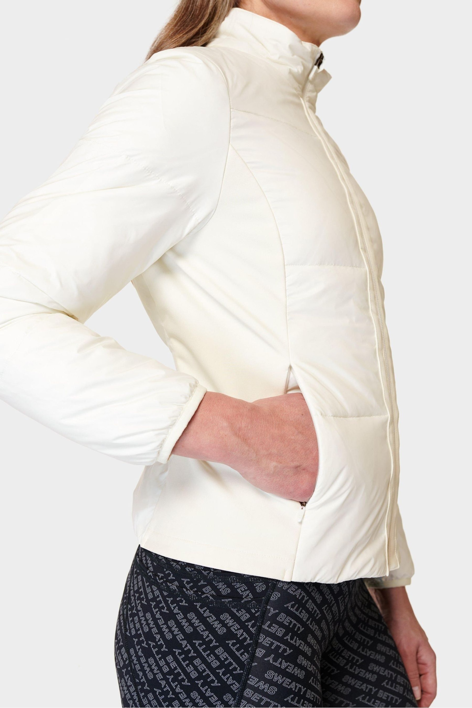 Sweaty Betty Lily White Accelerate Elite Jacket - Image 5 of 7