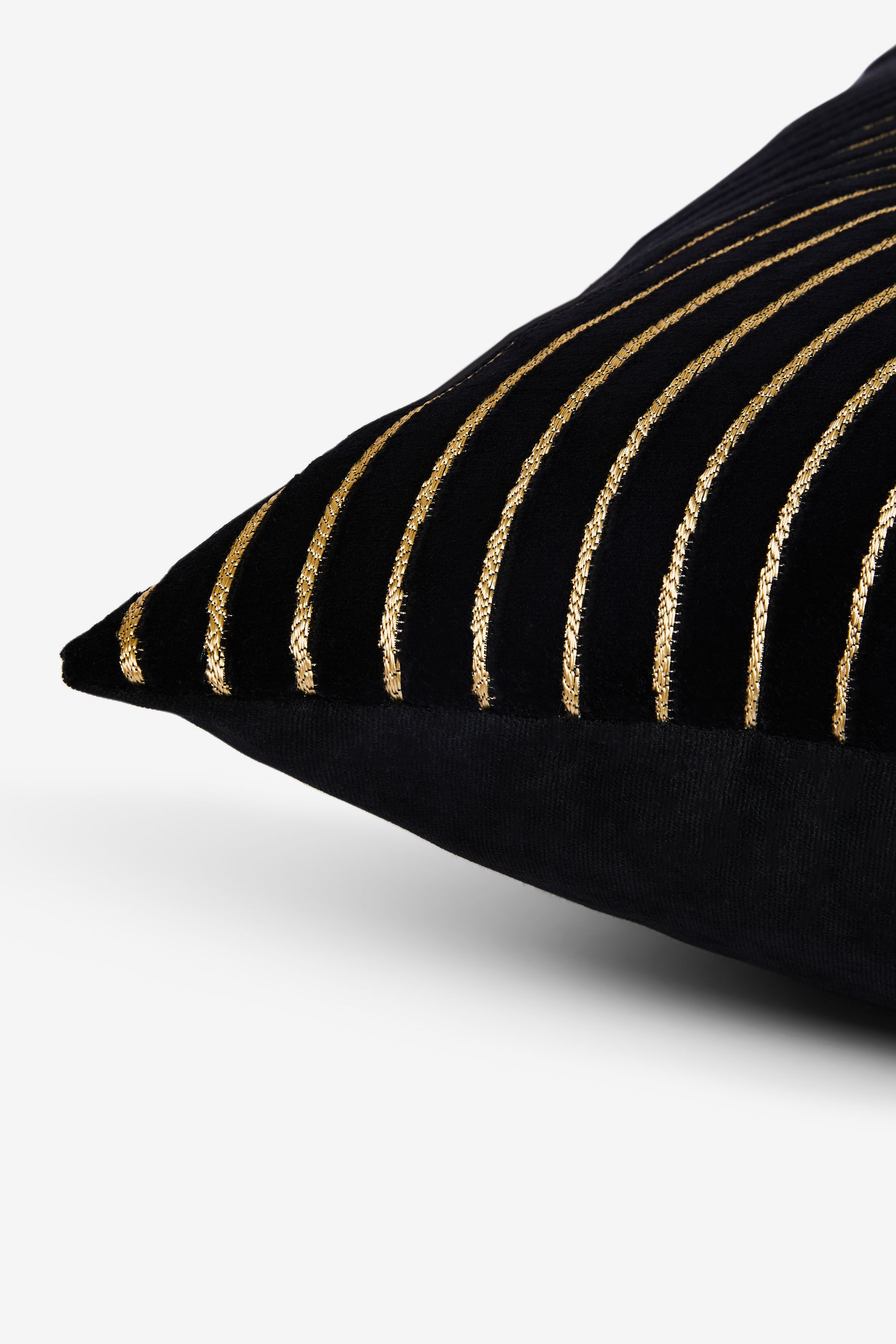 Buy Black Velvet Curve 59 x 59cm Cushion from Next Singapore