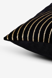 Black Champagne Velvet Curve 59 x 59cm Cushion - Image 4 of 4