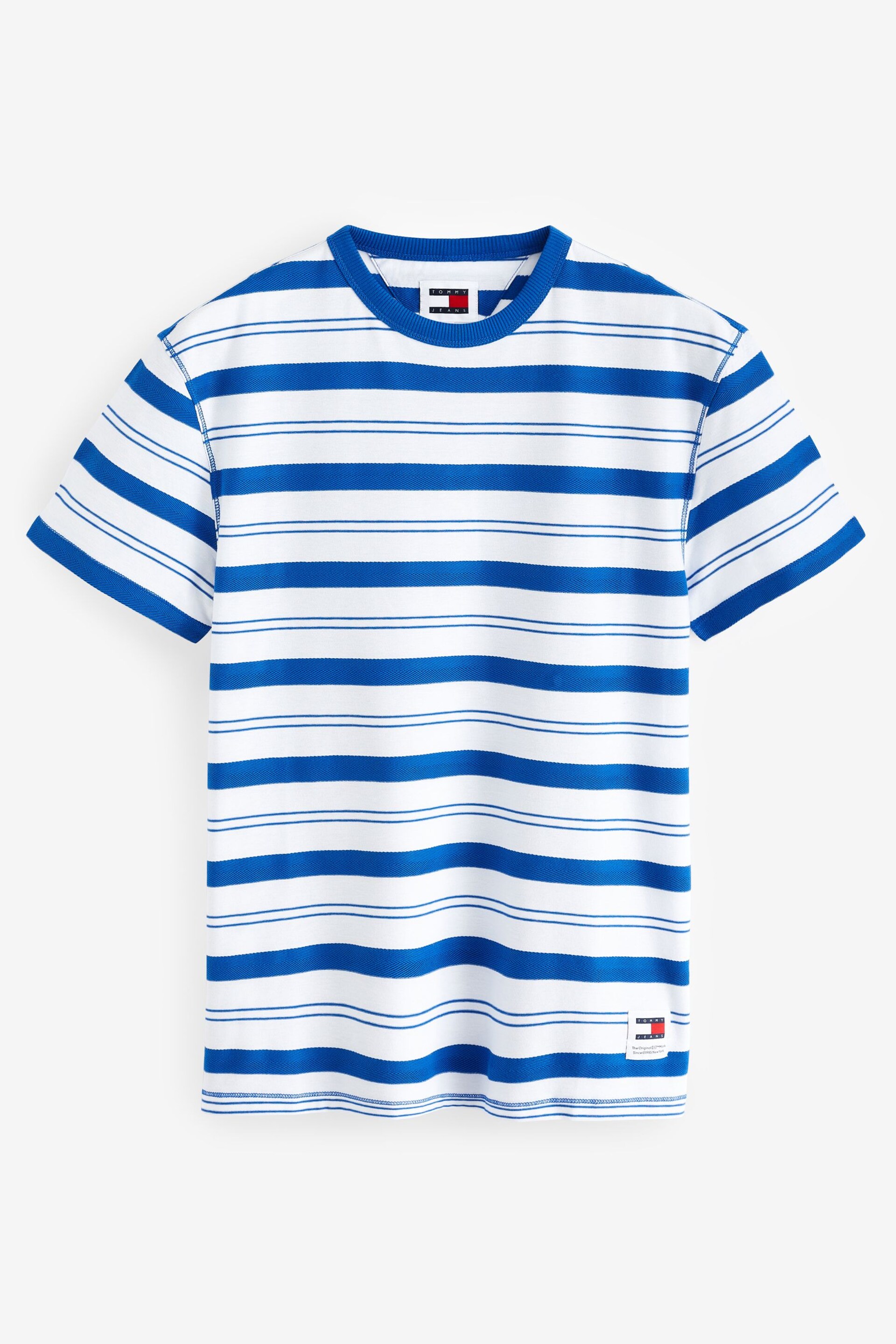 Tommy Jeans Blue Stripe T-Shirt - Image 1 of 2