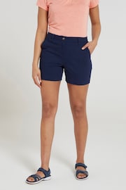 Mountain Warehouse Blue Womens Bay Organic Chino Shorts - Image 1 of 5