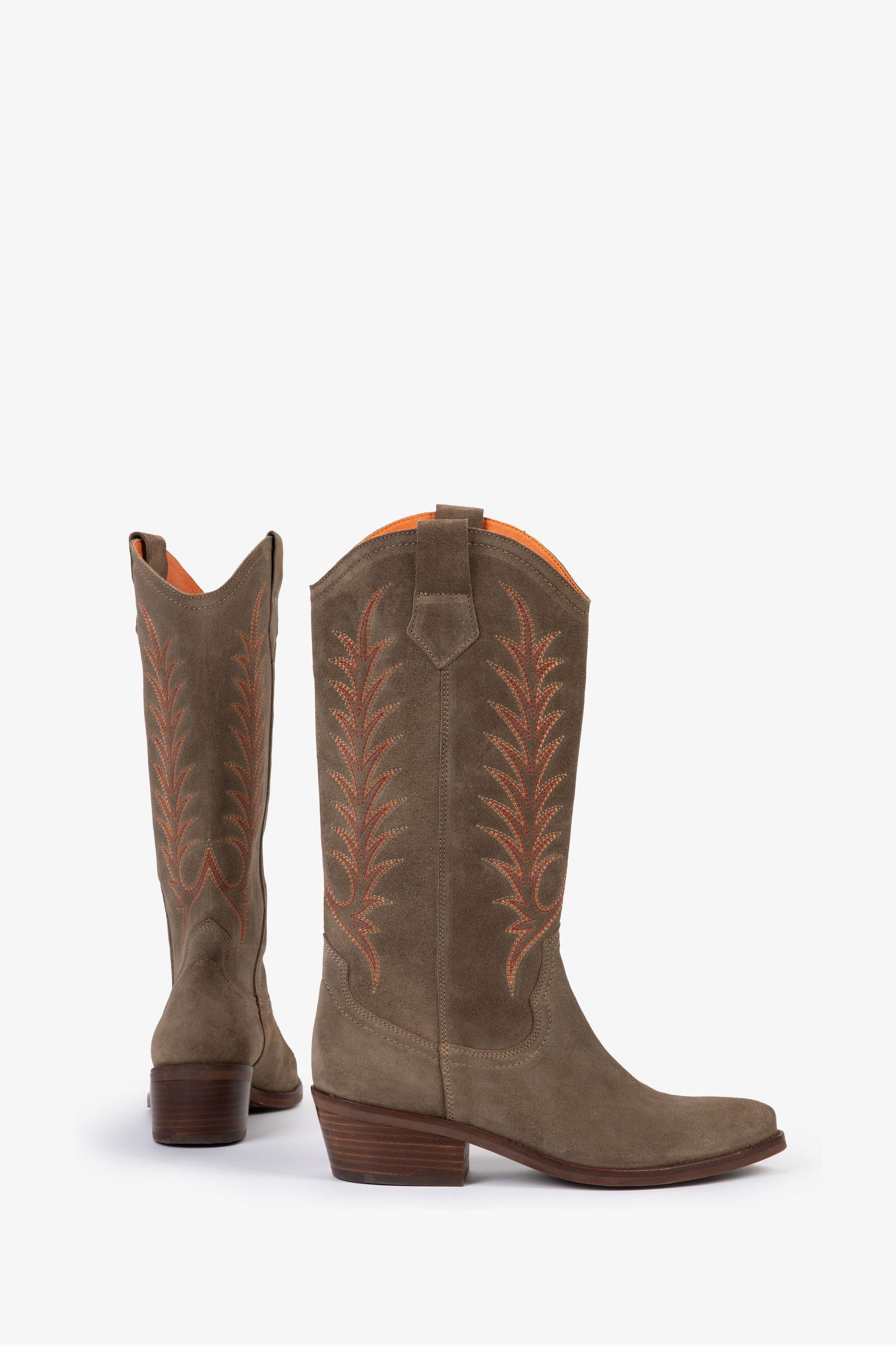 Buy Penelope Chilvers Goldie Embroidered Cowboy Brown Boots from Next Canada