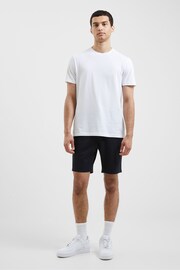 French Connection Blue Brushback Fleece Shorts - Image 1 of 3