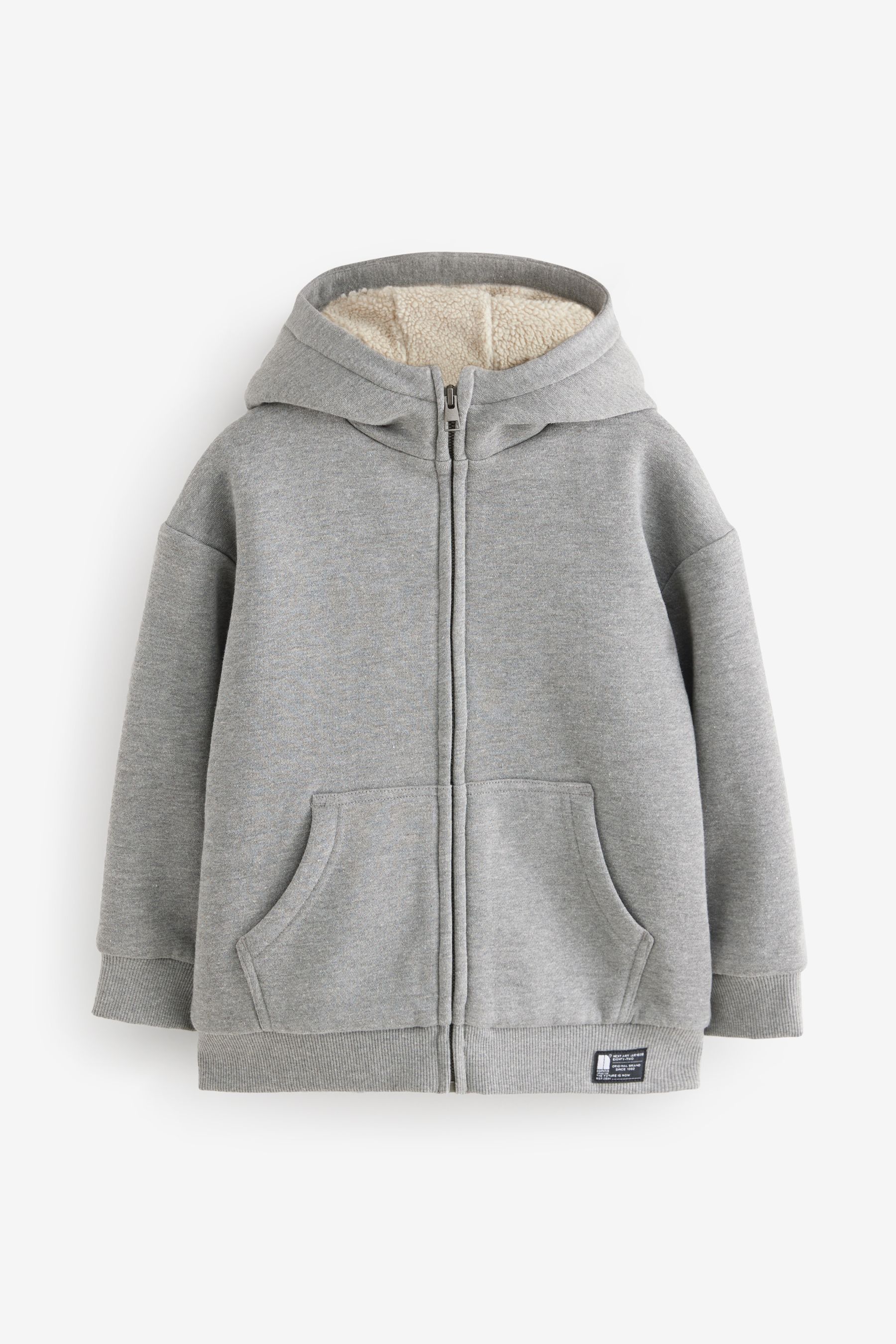 Wool lined zip up hoodie hotsell
