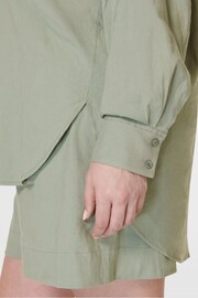 Sweaty Betty Savannah Green Summer Stretch Linen Utility Shirt - Image 6 of 8