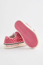 Pink Heart Touch Fasten Strap Printed Trainers - Image 5 of 6
