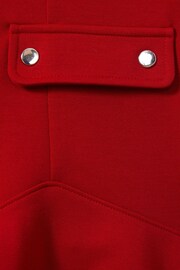 Reiss Red Fion Junior Fit-and-Flare Pocket Detail Dress - Image 5 of 5
