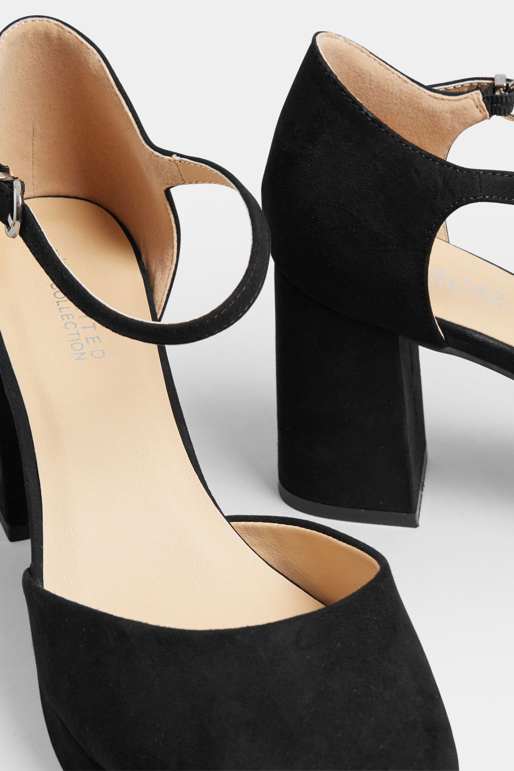 Black court shoes with strap online