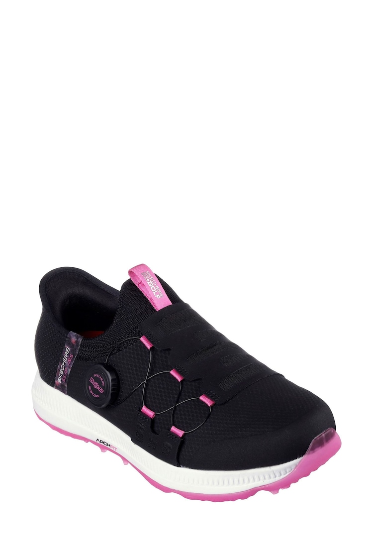 Skechers Black Womens Go Golf Elite 5 Slip In Waterproof Shoes - Image 1 of 3